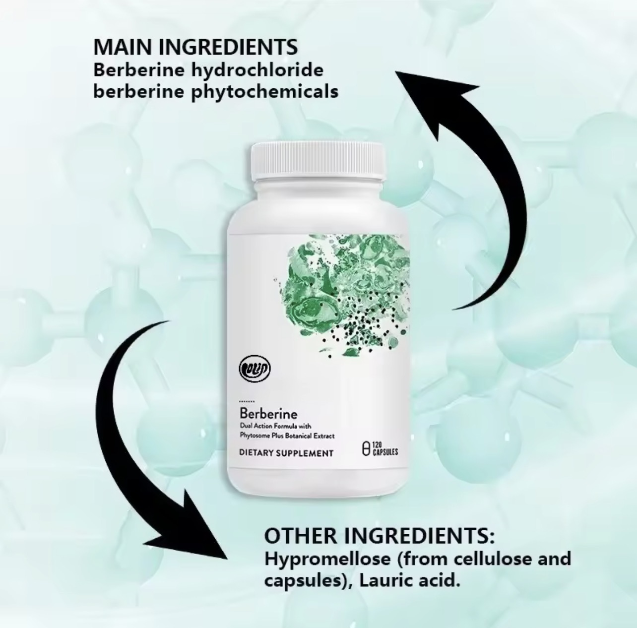 ברברין פיטוזום (Berberine Phytosome איזון טבעי לסכרת (120 י״ח) – תמונה 3