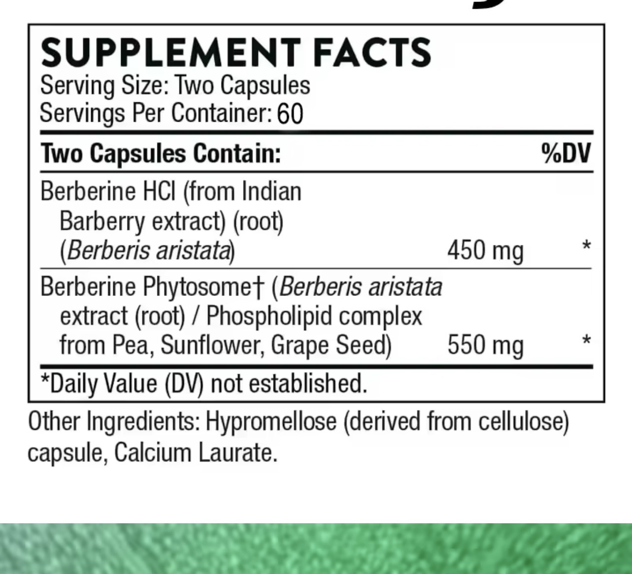 ברברין פיטוזום (Berberine Phytosome איזון טבעי לסכרת (120 י״ח) – תמונה 2