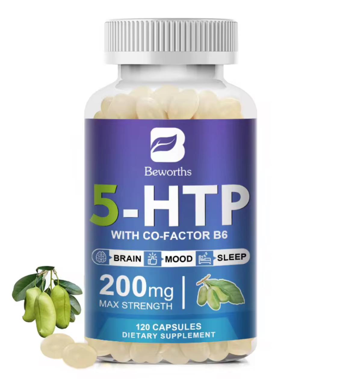 HTP-5 - טריפטופן - תומך במצב הרוח ושינה (120 יח')