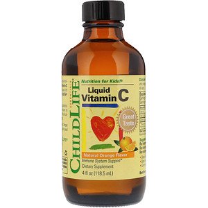 ויטמין C נוזלי, טעם תפוז טבעי (118. מ"ל)לתינוקות וילדים