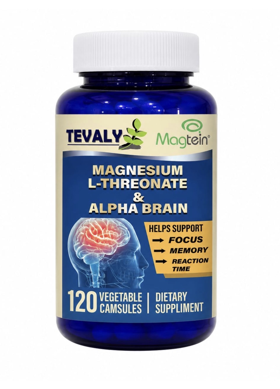 מגנזיום-טריאונט Magnesium L-Threonate עם אלפא בריין - חדש