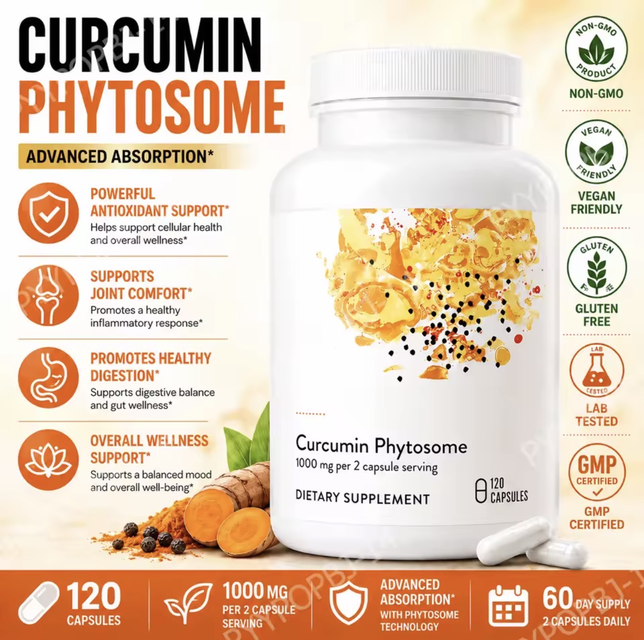 כורכום - כורכומין פיטוזום Curcumin Phytosome® – הכורכומין המתקדם לספיגה יעילה יותר